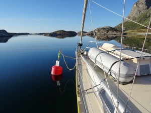 mouillage sur l'île de Landegode