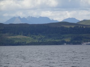 vue des Cuillins depuis Sleat 