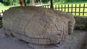 Quirigua une stèle zoomorphe 