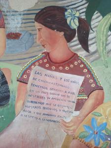 Chichicastenango fresque commémorative des massacres des mayas